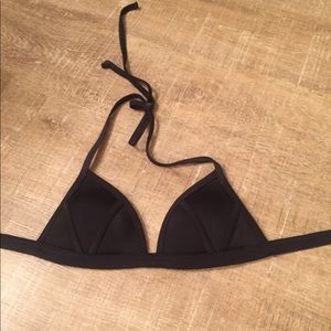 Black push up bathing top